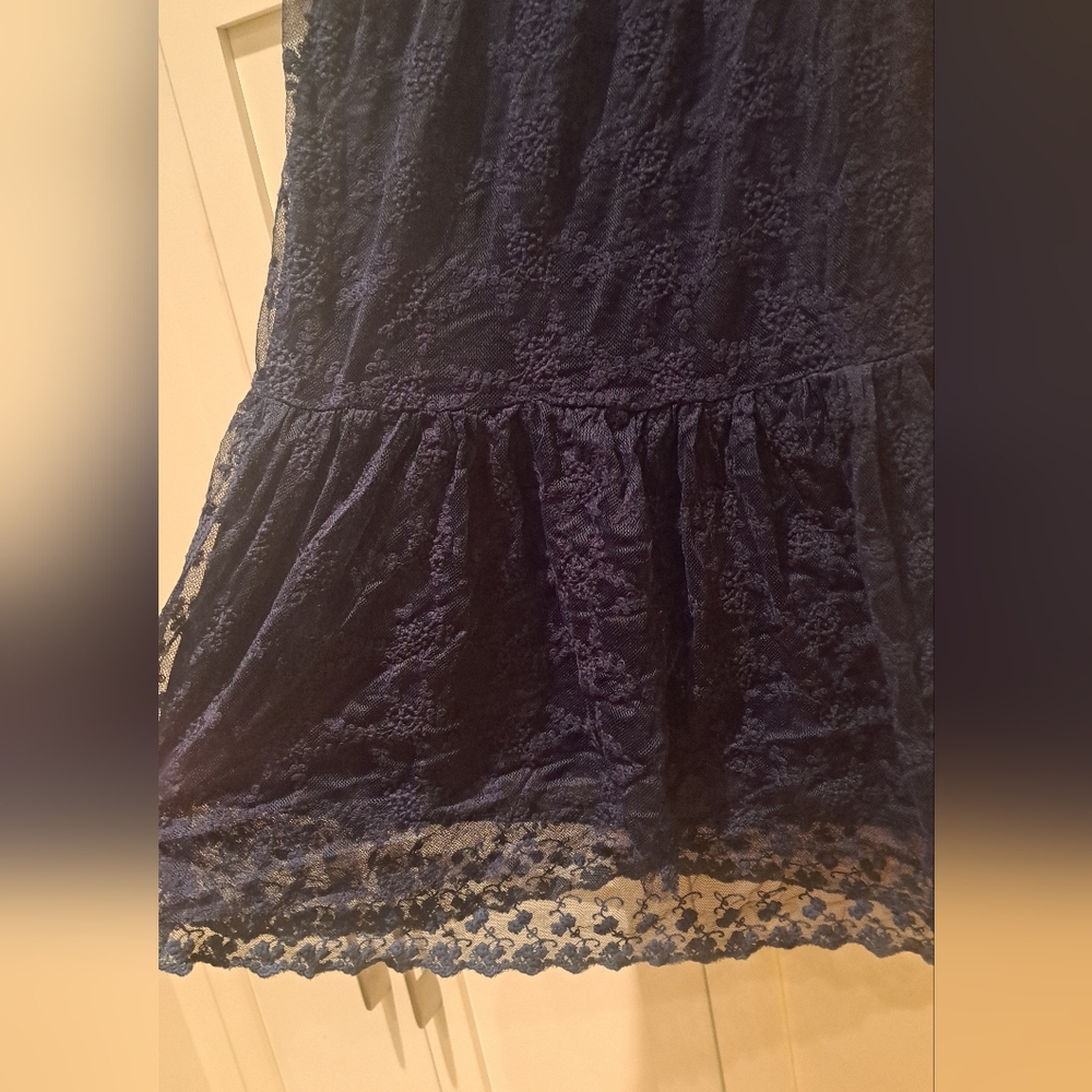 027- Molly Bracken Navy Lace Dress - Picture 4 of 7